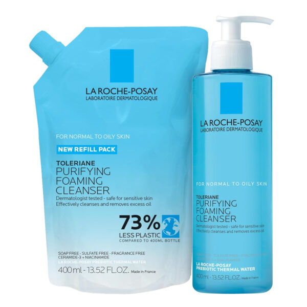 La Roche-Posay Toleriane Purifying Foaming Facial Cleanser, Oil Free Face Wash for Women & Men with Niacinamide + Ceramides, Pore Cleanser Safe For Sensitive Skin, Won’t Dry Out Skin, Soap Free