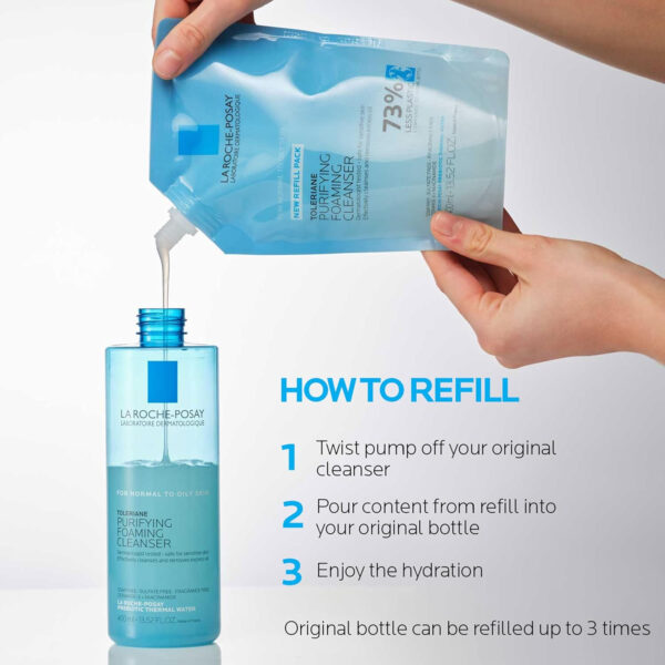 La Roche-Posay Toleriane Purifying Foaming Facial Cleanser, Oil Free Face Wash for Women & Men with Niacinamide + Ceramides, Pore Cleanser Safe For Sensitive Skin, Won’t Dry Out Skin, Soap Free