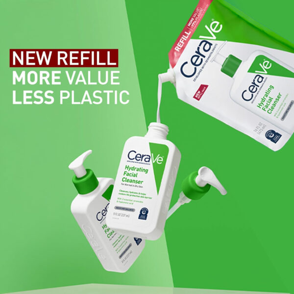 CeraVe Hydrating Facial Cleanser, Moisturizing Face Wash For Dry Skin, Hyaluronic Acid + Ceramides + Glycerin, Hydrating Cleanser For Normal To Dry Skin, National Eczema Association Certified