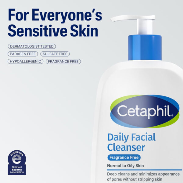 68930d2c74b61fb01998ab7d2fada2ea49a1e0e4eb512de10294e.jpg Cetaphil Face Wash, Daily Facial Cleanser for Sensitive, Combination to Oily Skin, 16 Oz, Fragrance Free, Gentle Foaming, Soap Free, Hypoallergenic