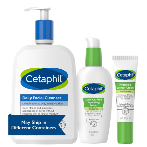 Cetaphil Face Wash, Daily Facial Cleanser for Sensitive, Combination to Oily Skin, 20 oz, Gentle Foaming, Soap Free, Hypoallergenic