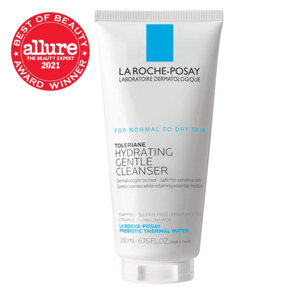 68930e145a7a06f217352742b06e1de5c297ce5e436eaa093f567.jpg La Roche-Posay Toleriane Hydrating Gentle Face Cleanser, Hydrating Facial Cleanser With Niacinamide + Ceramides, Daily Face Wash For Dry Skin To Normal Skin, Sensitive Skin Tested, Fragrance Free