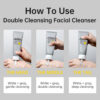 Gentle Exfoliating Face Wash for Deep Pore Cleanser and Blackhead Removal, Facial Cleanser for Oily Skin & Sensitive Skin, Double Cleansing Daily Facial Wash with Hyaluronic Acid + Glycerin, 3.52 Oz