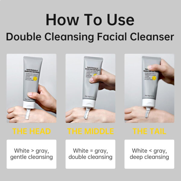 Gentle Exfoliating Face Wash for Deep Pore Cleanser and Blackhead Removal, Facial Cleanser for Oily Skin & Sensitive Skin, Double Cleansing Daily Facial Wash with Hyaluronic Acid + Glycerin, 3.52 Oz
