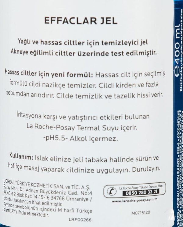 68930e7e73b7dd4db593edae4b8b50b6857a7cc8a938cd7dc5791.jpg La Roche-Posay Effaclar Purifying Foaming Gel Cleanser for Oily Skin, With Zinc Pidolate To Remove Excess Oil & Shine, Alcohol Free & Oil Free, Face Wash For Oily Skin, Sensitive Skin Tested