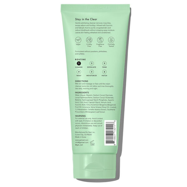 68930eb13de30e080975503c98531cbf2d5bfe1f1a78b3517bb5a.jpg Rael Miracle Clear Face Wash – Gentle Exfoliating Cleanser with Succinic Acid & Minerals, Hydrating Formula for Daily Use, Ideal for Acne-Prone, Dry, Sensitive & Oily Skin, Vegan (5 fl oz)