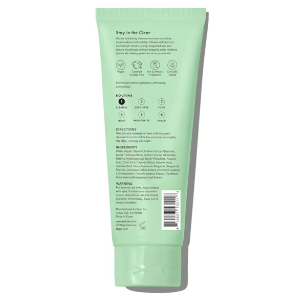 68930ec09a9f3ac59946c58e43c21d1b2304a35dd4b735de29248.jpg Rael Miracle Clear Face Wash – Gentle Exfoliating Cleanser with Succinic Acid & Minerals, Hydrating Formula for Daily Use, Ideal for Acne-Prone, Dry, Sensitive & Oily Skin, Vegan (5 fl oz)