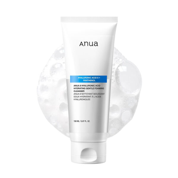 68930f1015afdbfc376319df4af3f147ba4a3e94af0d153c9c815.jpg ANUA Hydrating Gentle Foaming Cleanser, Hyaluronic Acid, Glycerin, Zinc, Panthenol, Korean Face Wash for Dry Skin, for Double Cleansing, Korean Skincare (150ml/5.07fl oz.)