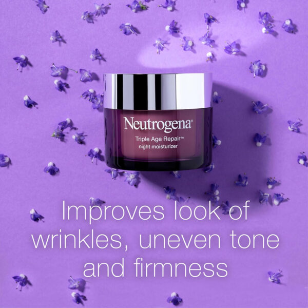 68930ff380e5efd2303a7199d75291bf588e6166e7f5989b4b5fe.jpg Neutrogena Triple Age Repair Night Cream, 1.7oz Jar, Anti-Aging Face Cream, Face Moisturizer For Women & Men, Hydrating Night Face Moisturizer for Even Skin Tone & Firming, Vitamin C