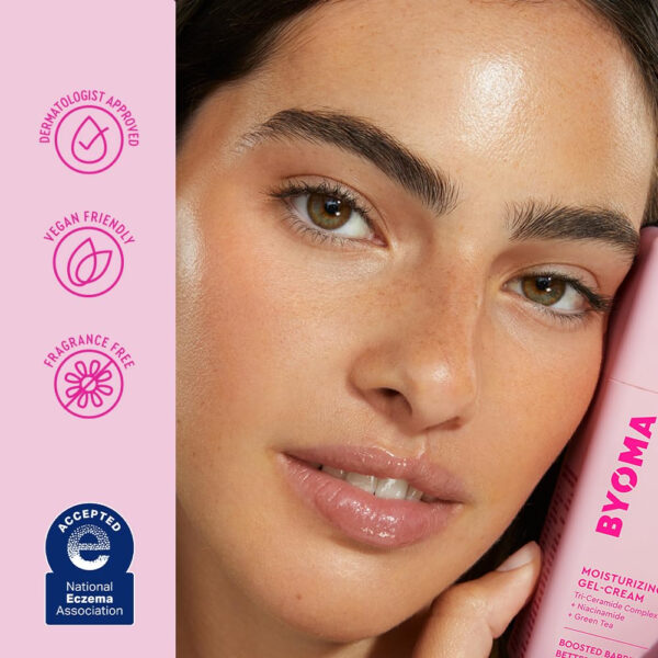 BYOMA Moisturizing Gel Cream - Barrier Repair Cream/Gel Face Lotion with Niacinamide and Green Tea - Ceramide Face Moisturizer for Dry Skin - Alcohol Free, Oil Free Face Moisturizer - 1.69 fl. oz
