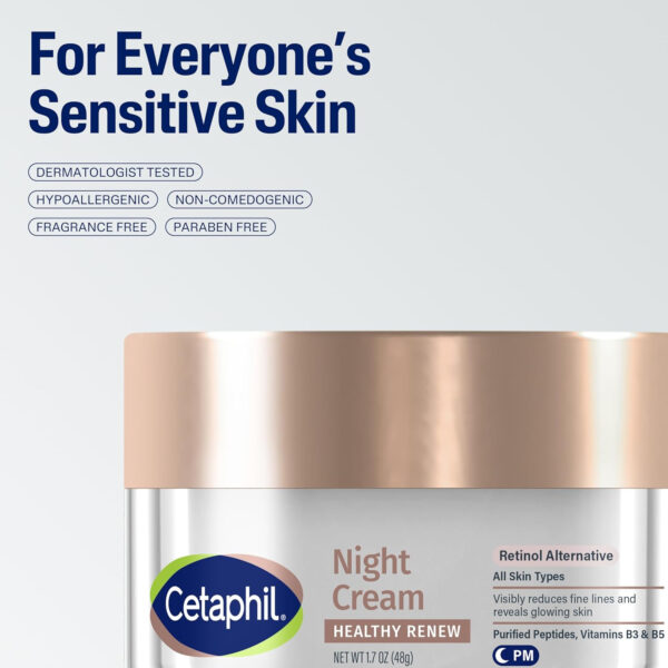 68931115558ede3154197f99f3f04e9e8556546a8b5404a726d30.jpg Cetaphil Healthy Renew Skin Tightening Night Cream 1.7 Oz, Wrinkle Repair Cream for Face with Peptides, Retinol Alternative Cream For Sensitive Skin, Fragrance Free