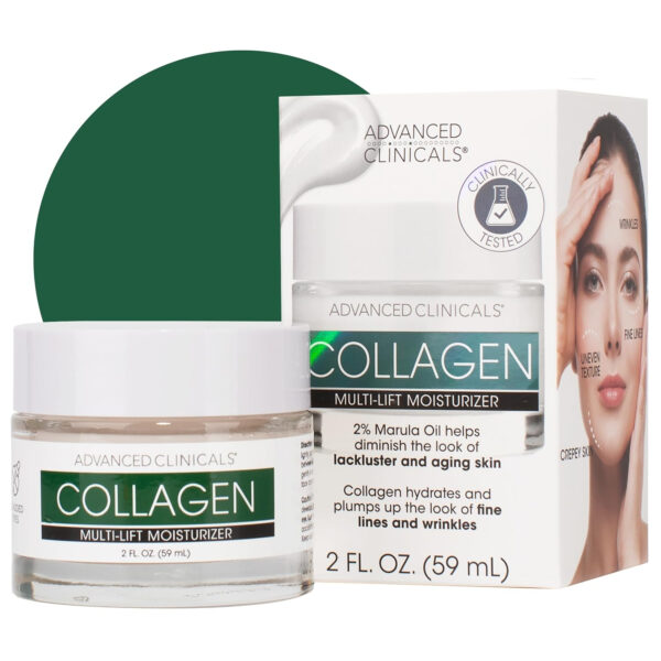 68931167e09e9bc4a26caeeecd8d48f834d67feff85b0280054e0.jpg Advanced Clinicals Collagen Cream Gel-Like Facial Lotion | Collagen Peptide + Hyaluronic Acid Moisturizer For Face Helps Hydrate Dry Skin & Improve Appearance Of Wrinkles & Fine Lines, 2 Fl Oz