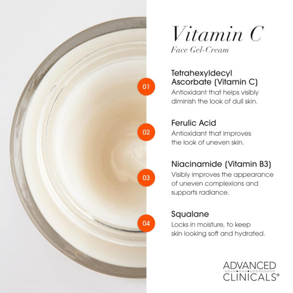 6893118059c5a07bbea6a75d20a52644bc3169f5b36ca73557699.jpg Advanced Clinicals Collagen Cream Gel-Like Facial Lotion | Collagen Peptide + Hyaluronic Acid Moisturizer For Face Helps Hydrate Dry Skin & Improve Appearance Of Wrinkles & Fine Lines, 2 Fl Oz
