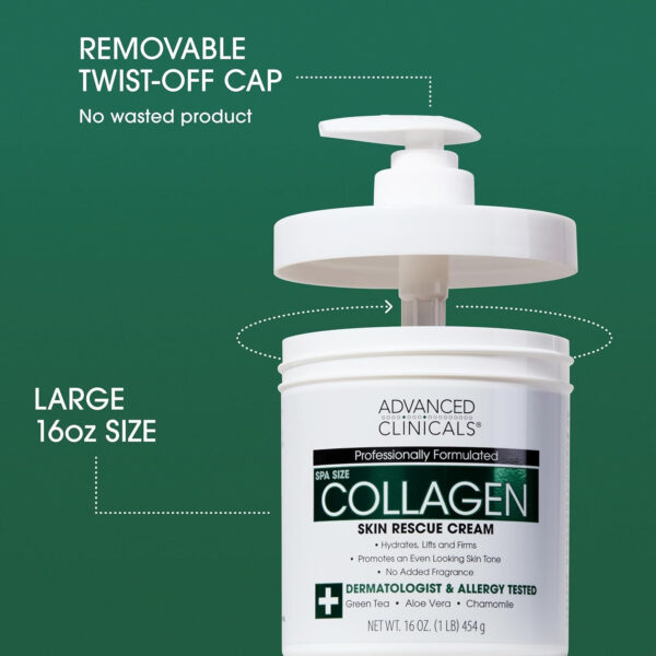 689311830a01809e2d6df9f6a4cedccf0019260d97b3220061b7b.jpg Advanced Clinicals Collagen Cream Gel-Like Facial Lotion | Collagen Peptide + Hyaluronic Acid Moisturizer For Face Helps Hydrate Dry Skin & Improve Appearance Of Wrinkles & Fine Lines, 2 Fl Oz