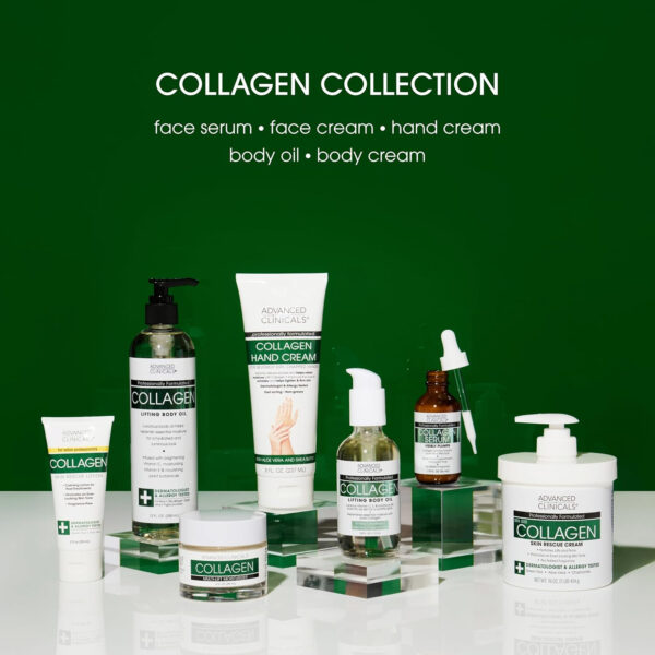 68931186ea85480a1eae8de9933f167f8cc497de1be1ebaa76eb9.jpg Advanced Clinicals Collagen Cream Gel-Like Facial Lotion | Collagen Peptide + Hyaluronic Acid Moisturizer For Face Helps Hydrate Dry Skin & Improve Appearance Of Wrinkles & Fine Lines, 2 Fl Oz