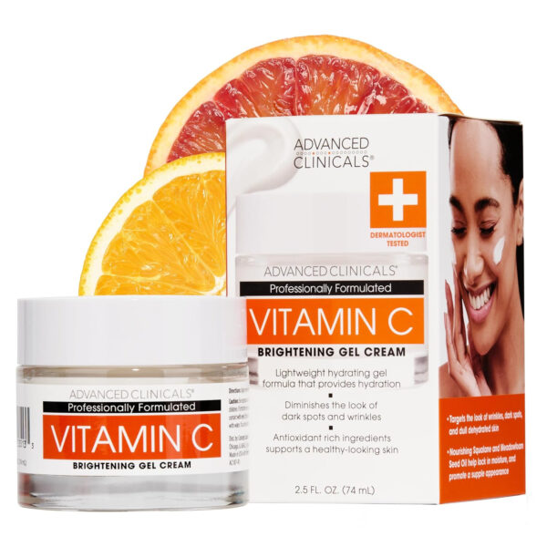 68931190d22c9334d5702528a48d1ac49123af32be80f59aaeb71.jpg Advanced Clinicals Collagen Cream Gel-Like Facial Lotion | Collagen Peptide + Hyaluronic Acid Moisturizer For Face Helps Hydrate Dry Skin & Improve Appearance Of Wrinkles & Fine Lines, 2 Fl Oz