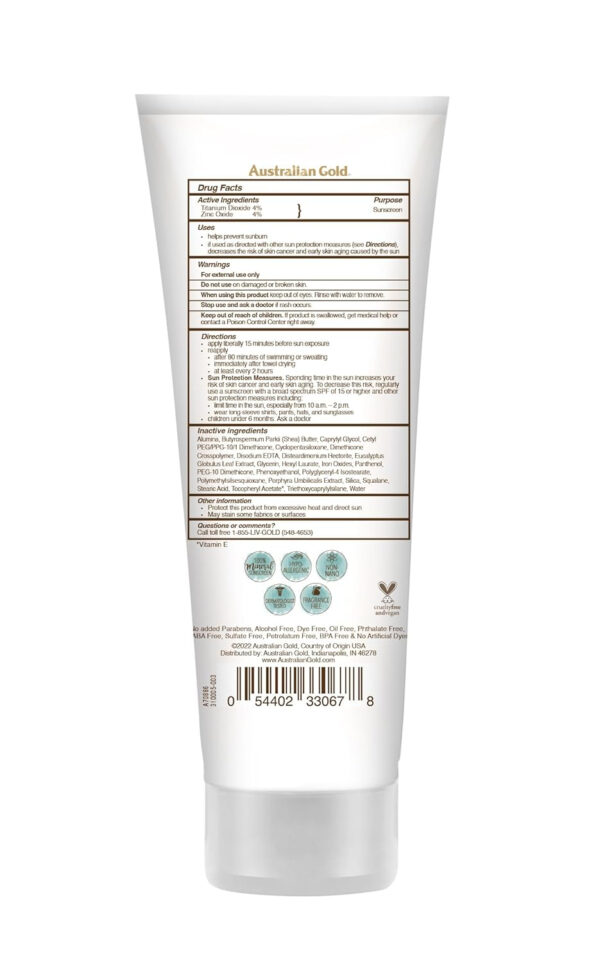 689312d88d813264c9caf44530df445af4cc07cc22251ed055405.jpg Australian Gold Botanical SPF 50 Tinted Mineral Sunscreen for Face, Non-Chemical BB Cream, Water-Resistant, Matte Finish, For Sensitive Facial Skin, Medium to Tan Skin Tones, 3 FL Oz