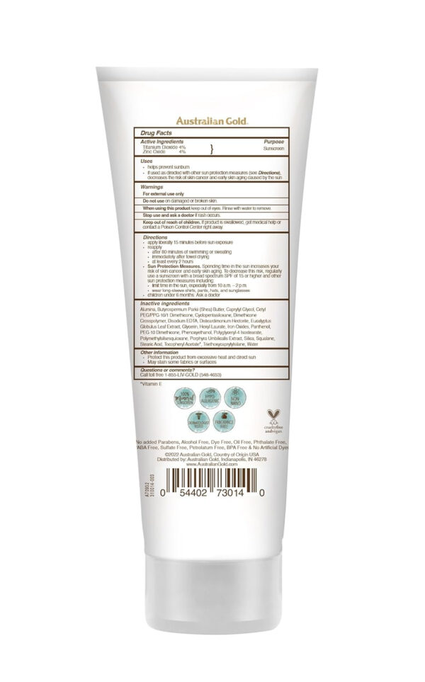 689312e12d1b5a4b67f3e900887e9d0d863b8e43ac06a0a7b0f79.jpg Australian Gold Botanical SPF 50 Tinted Mineral Sunscreen for Face, Non-Chemical BB Cream, Water-Resistant, Matte Finish, For Sensitive Facial Skin, Medium to Tan Skin Tones, 3 FL Oz