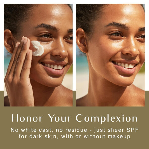 6893135a3d48ca96be081a42712bcc0ea15f6a47b0749472673ec.jpg Face & Body Moisturizing Sunscreen Lotion SPF 30, No White-Residue for Melanin Rich Skin (2 Fl. Oz.)