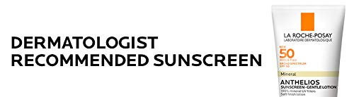 La Roche-Posay Anthelios Mineral Sunscreen SPF 50 Gentle Lotion, Broad Spectrum SPF + Antioxidants, Face & Body Sunscreen, Titanium Dioxide & Zinc Oxide, Oxybenzone Free, Oil Free