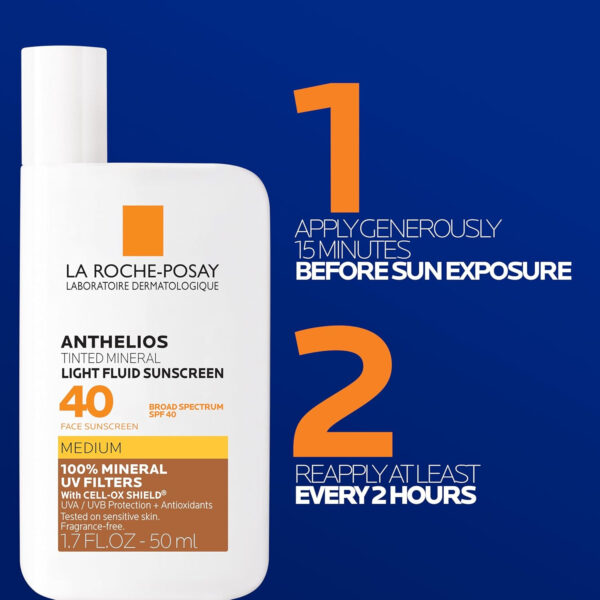 689313a31b20cfa7e386703622b7c03f31b1d54e9ebf6b68d4b14.jpg La Roche-Posay Anthelios Sunscreen SPF 50, Ultra-Light Fluid Broad Spectrum SPF 50, Face Sunscreen with Titanium Dioxide Mineral, Lightweight & Fast-Absorbing, Oil-Free, Matte Finish