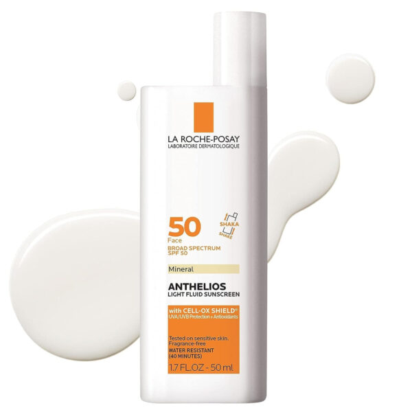 689313a50fc7e3673c4d8292c9c9aba5b00c217439f46fac55d80.jpg La Roche-Posay Anthelios Sunscreen SPF 50, Ultra-Light Fluid Broad Spectrum SPF 50, Face Sunscreen with Titanium Dioxide Mineral, Lightweight & Fast-Absorbing, Oil-Free, Matte Finish