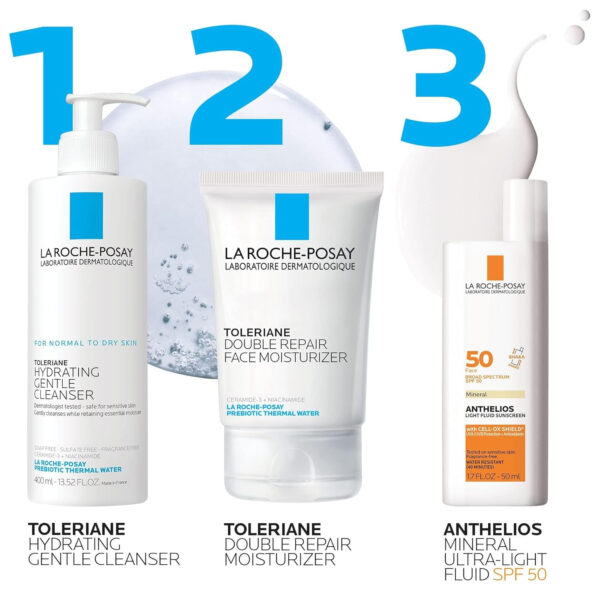 689313aa34bb2ec942f99dca0cbfb8deec8fcfcfbbd71ba04bc5f.jpg La Roche-Posay Anthelios Sunscreen SPF 50, Ultra-Light Fluid Broad Spectrum SPF 50, Face Sunscreen with Titanium Dioxide Mineral, Lightweight & Fast-Absorbing, Oil-Free, Matte Finish