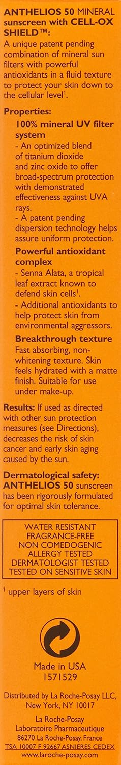 689313ad0dd78ec41a5bec537ac7917f0c6429bba0239802f6b9d.jpg La Roche-Posay Anthelios Sunscreen SPF 50, Ultra-Light Fluid Broad Spectrum SPF 50, Face Sunscreen with Titanium Dioxide Mineral, Lightweight & Fast-Absorbing, Oil-Free, Matte Finish