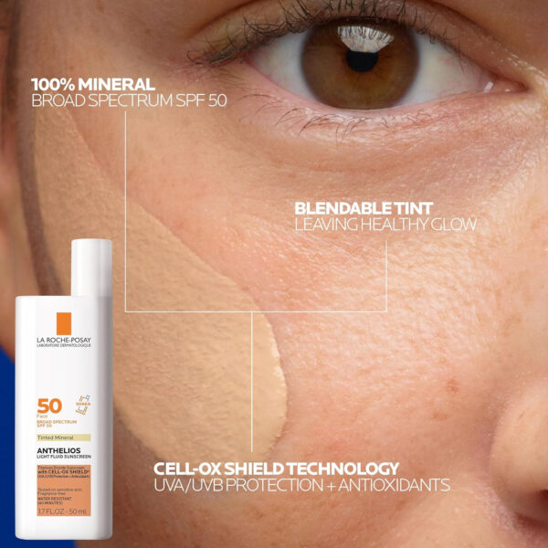 689313b009da9f221869aeba087493e2751192ca2302edfb55a05.jpg La Roche-Posay Anthelios Sunscreen SPF 50, Ultra-Light Fluid Broad Spectrum SPF 50, Face Sunscreen with Titanium Dioxide Mineral, Lightweight & Fast-Absorbing, Oil-Free, Matte Finish