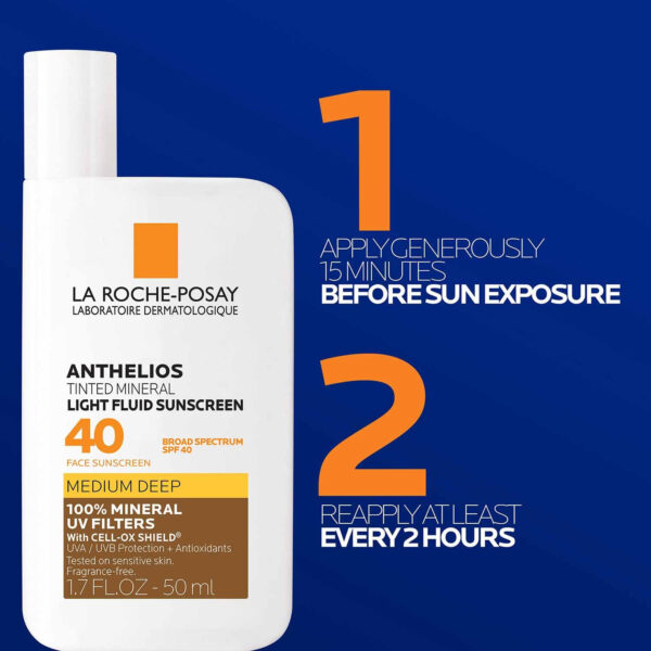 689313bb8ee6d5e00ccfa24504527e2bdd1ae9ac45af3a46e8d0d.jpg La Roche-Posay Anthelios Sunscreen SPF 50, Ultra-Light Fluid Broad Spectrum SPF 50, Face Sunscreen with Titanium Dioxide Mineral, Lightweight & Fast-Absorbing, Oil-Free, Matte Finish