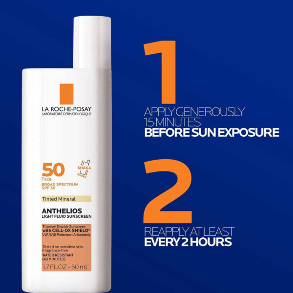 689313c38e989e4e496d692acd14eef4b1a0daa88b0c11fb30d6e.jpg La Roche-Posay Anthelios Sunscreen SPF 50, Ultra-Light Fluid Broad Spectrum SPF 50, Face Sunscreen with Titanium Dioxide Mineral, Lightweight & Fast-Absorbing, Oil-Free, Matte Finish