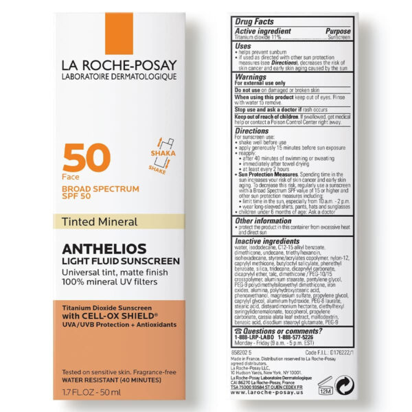 689313c475e0d85ef2bfaeebc1e20f1db0945619440ee36b3dbd9.jpg La Roche-Posay Anthelios Sunscreen SPF 50, Ultra-Light Fluid Broad Spectrum SPF 50, Face Sunscreen with Titanium Dioxide Mineral, Lightweight & Fast-Absorbing, Oil-Free, Matte Finish