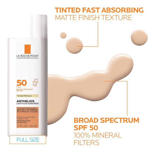 689313cd751ddae8f26259e2f805bd21d2836db7f48ca422315c3.jpg La Roche-Posay Anthelios Sunscreen SPF 50, Ultra-Light Fluid Broad Spectrum SPF 50, Face Sunscreen with Titanium Dioxide Mineral, Lightweight & Fast-Absorbing, Oil-Free, Matte Finish