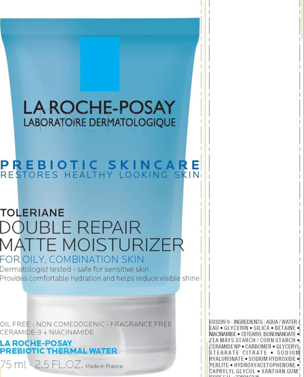 689313fdd4a7ba6aeda8f26126e48a87cb25f95af1152ae6d430e.jpg La Roche-Posay Toleriane Double Repair Matte Face Moisturizer, Daily Moisturizer For Oily Skin With Ceramide And Niacinamide For All Skin Tones, Oil Free, Non-Comedogenic, Available with SPF 30
