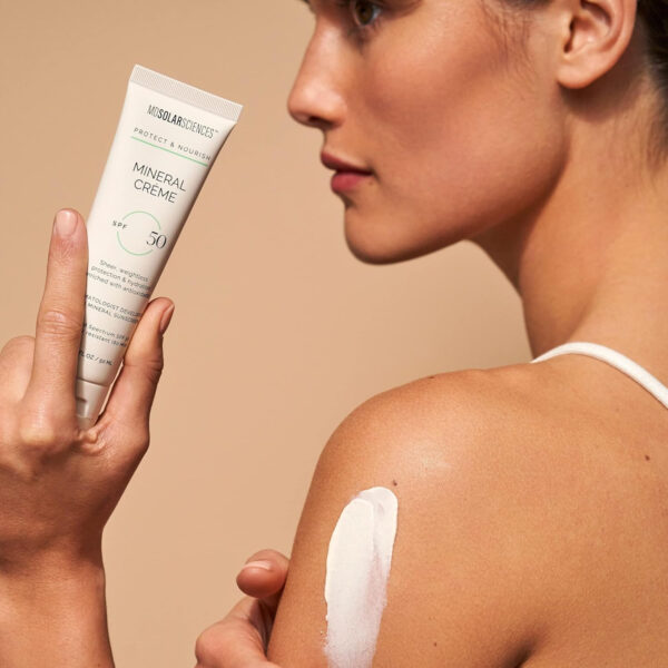 MDSolarSciences Mineral Crème Sunscreen SPF 50 | Water-Resistant, Broad Spectrum UV Protection | Zinc Oxide Formula with Antioxidants | No White Cast, Sheer Matte Finish for All Skin Types (1.7 Fl Oz)