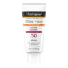 Neutrogena Clear Face Sunscreen Lotion for Acne-Prone Skin, Broad Spectrum SPF 30 Facial Sunscreen for Oily Skin, Fragrance- & Oxybenzone-Free Water Resistant, 3 fl. oz