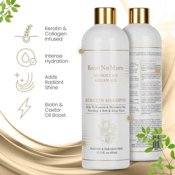 Keratin Treatment | Anti-Dandruff & Moisturizing Shampoo | Volumizing & Smoothing for Curly, Frizzy Hair | Sulfate & Paraben Free | All Types