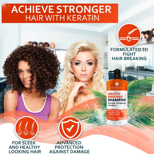 Tea Tree Oil Shampoo - Sulfate and Paraben Free with Collagen Keratin - Ideal for Women and Men with Oily Hair and Scalp Buildup - Anti Dandruff Treatment for Itchy, Dry Scalps – Salon Grade Products