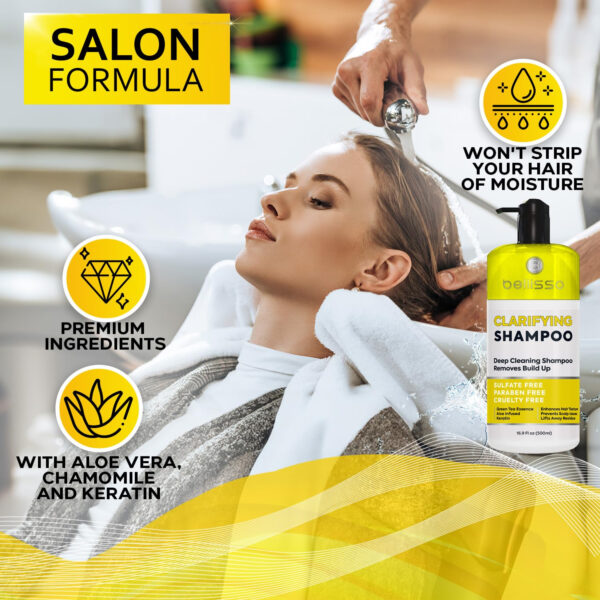 Tea Tree Oil Shampoo - Sulfate and Paraben Free with Collagen Keratin - Ideal for Women and Men with Oily Hair and Scalp Buildup - Anti Dandruff Treatment for Itchy, Dry Scalps – Salon Grade Products