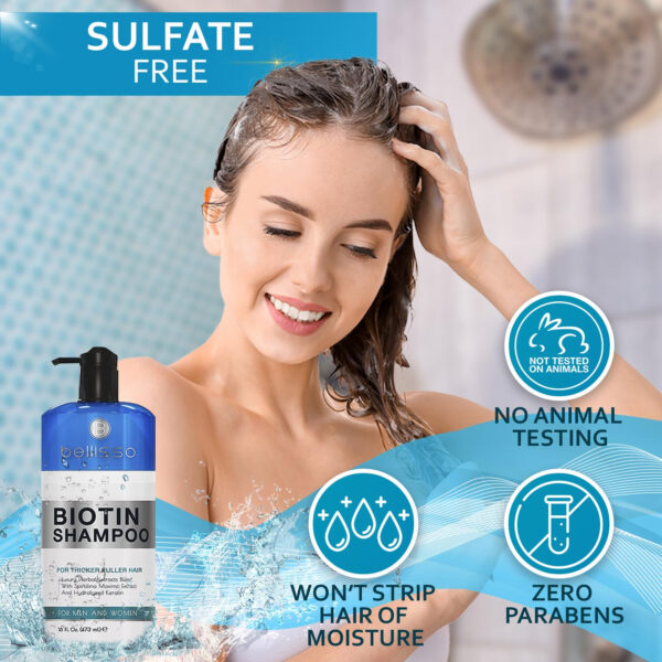 Tea Tree Oil Shampoo - Sulfate and Paraben Free with Collagen Keratin - Ideal for Women and Men with Oily Hair and Scalp Buildup - Anti Dandruff Treatment for Itchy, Dry Scalps – Salon Grade Products