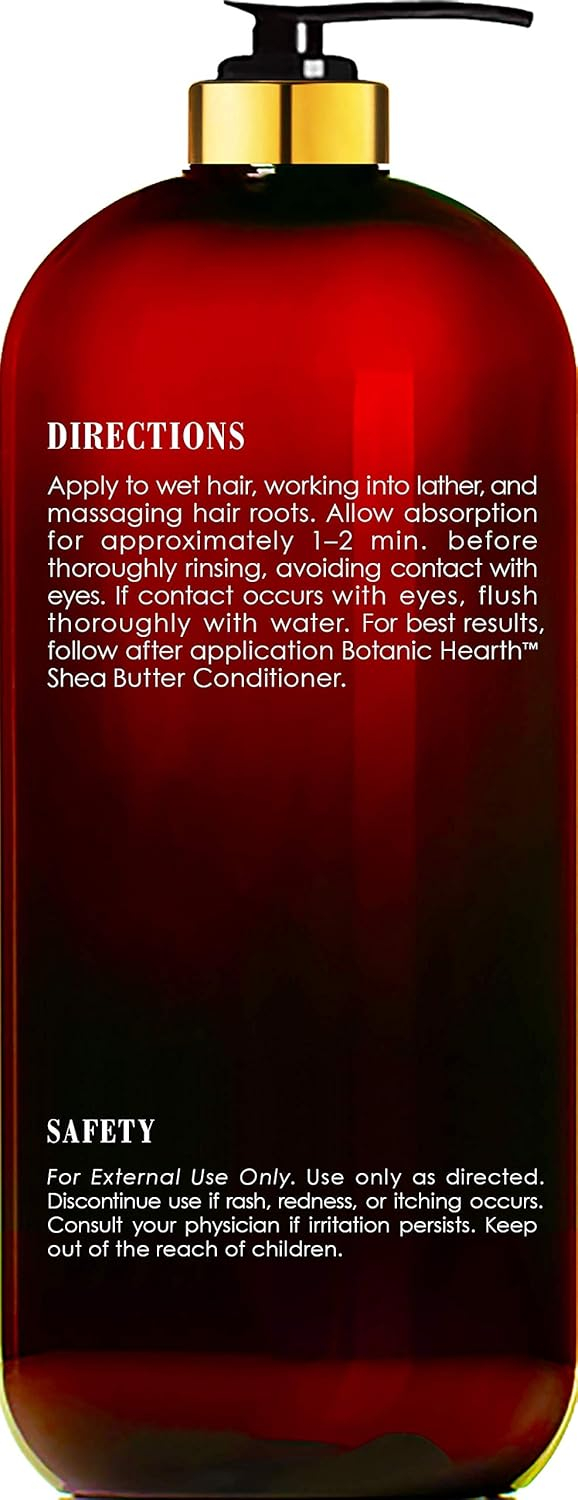 Botanic Hearth Tea Tree Shampoo, Vitamin C, Peppermint, Lavender And Rosemary Oil, Fights Dandruff And Dry Scalp, 16 Fl Oz