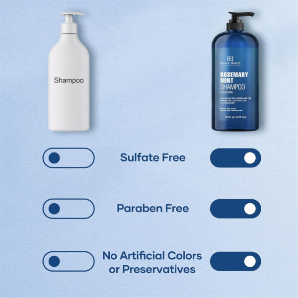 Botanic Hearth Tea Tree Shampoo, Vitamin C, Peppermint, Lavender And Rosemary Oil, Fights Dandruff And Dry Scalp, 16 Fl Oz