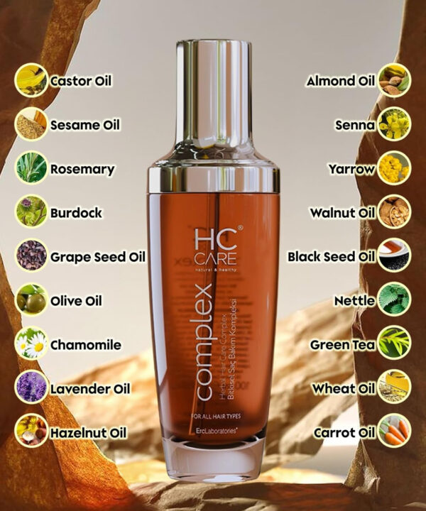 COMPLEX 100% Herbal Hair Serum and Anti Dandruff Shampoo Set - Hair Strengthening, Nourishing Serum for Damaged Hair - Hydrating Hair Care for Dandruff Hair - Hair Regrowth Treatment