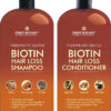 First Botany, Biotin Hair Growth Shampoo Conditioner Anti Hair Loss Thickening formula Collagen & Stem Cell For Hair Regrowth Anti Thinning Sulfate Free For Men Women Anti Dandruff Treatment 16 oz x2