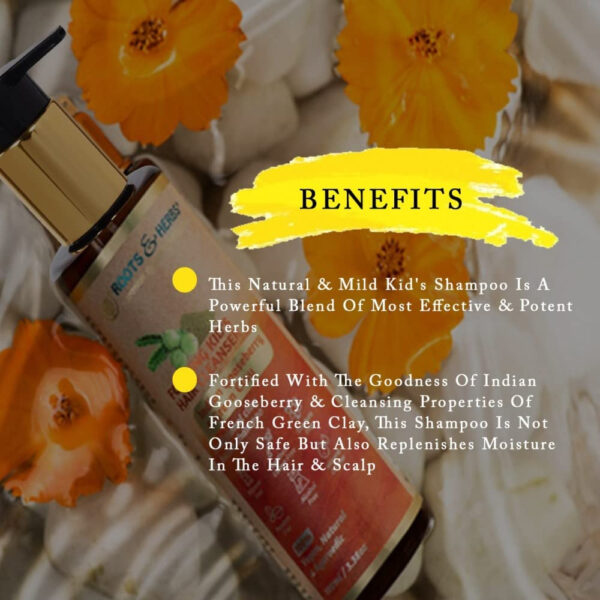 689317821a049e1242eab6da56d03558161f6254ec77738c28fe8.jpg ROOTS AND HERBS Vegan Jatamansi Hair Shampoo - Volume Hair Treatment Cleanser for growth, oily scalp, keratherapy, protecting coloured hair - Organic Anti-Dandruff Formula with itch relief 6.76 oz