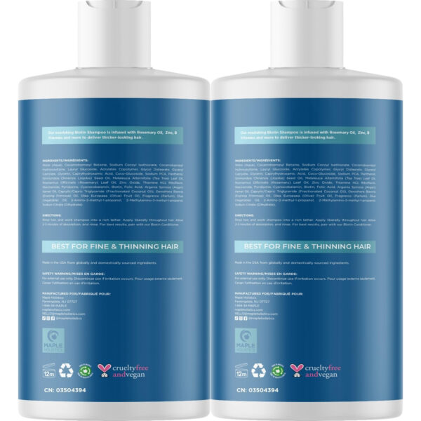 6893185a4071d99cd27b03dc29a400fbd5f117162fd79bd6bd6fb.jpg Volumizing Biotin and Rosemary Shampoo - Vegan Rosemary Biotin Shampoo for Thinning Hair for Women and Men with Nourishing B Vitamins & Tea Tree Oil - Paraben Silicone & Sulfate Free (16 Fl Oz)