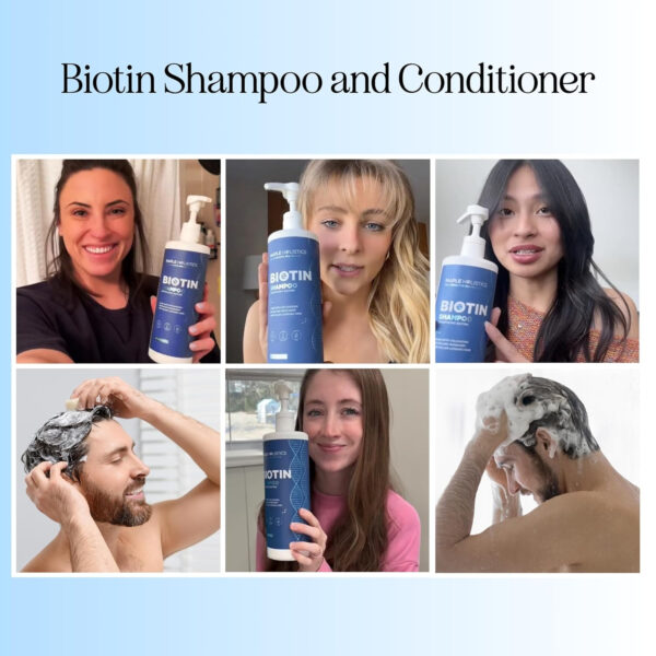 68931861195f4ee666efefa992714f0f58aef739dd9b74c498f23.jpg Volumizing Biotin and Rosemary Shampoo - Vegan Rosemary Biotin Shampoo for Thinning Hair for Women and Men with Nourishing B Vitamins & Tea Tree Oil - Paraben Silicone & Sulfate Free (16 Fl Oz)