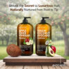 MAJESTIC PURE Apple Cider Vinegar Shampoo and Avocado Coconut Conditioner Set - Restores Shine & Reduces Itchy Scalp, Dandruff & Frizz - Sulfate Free, for All Hair Types, Men and Women - 2 x 16 fl oz