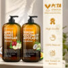 MAJESTIC PURE Apple Cider Vinegar Shampoo and Avocado Coconut Conditioner Set - Restores Shine & Reduces Itchy Scalp, Dandruff & Frizz - Sulfate Free, for All Hair Types, Men and Women - 2 x 16 fl oz