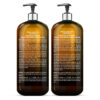 MAJESTIC PURE Apple Cider Vinegar Shampoo and Avocado Coconut Conditioner Set - Restores Shine & Reduces Itchy Scalp, Dandruff & Frizz - Sulfate Free, for All Hair Types, Men and Women - 2 x 16 fl oz